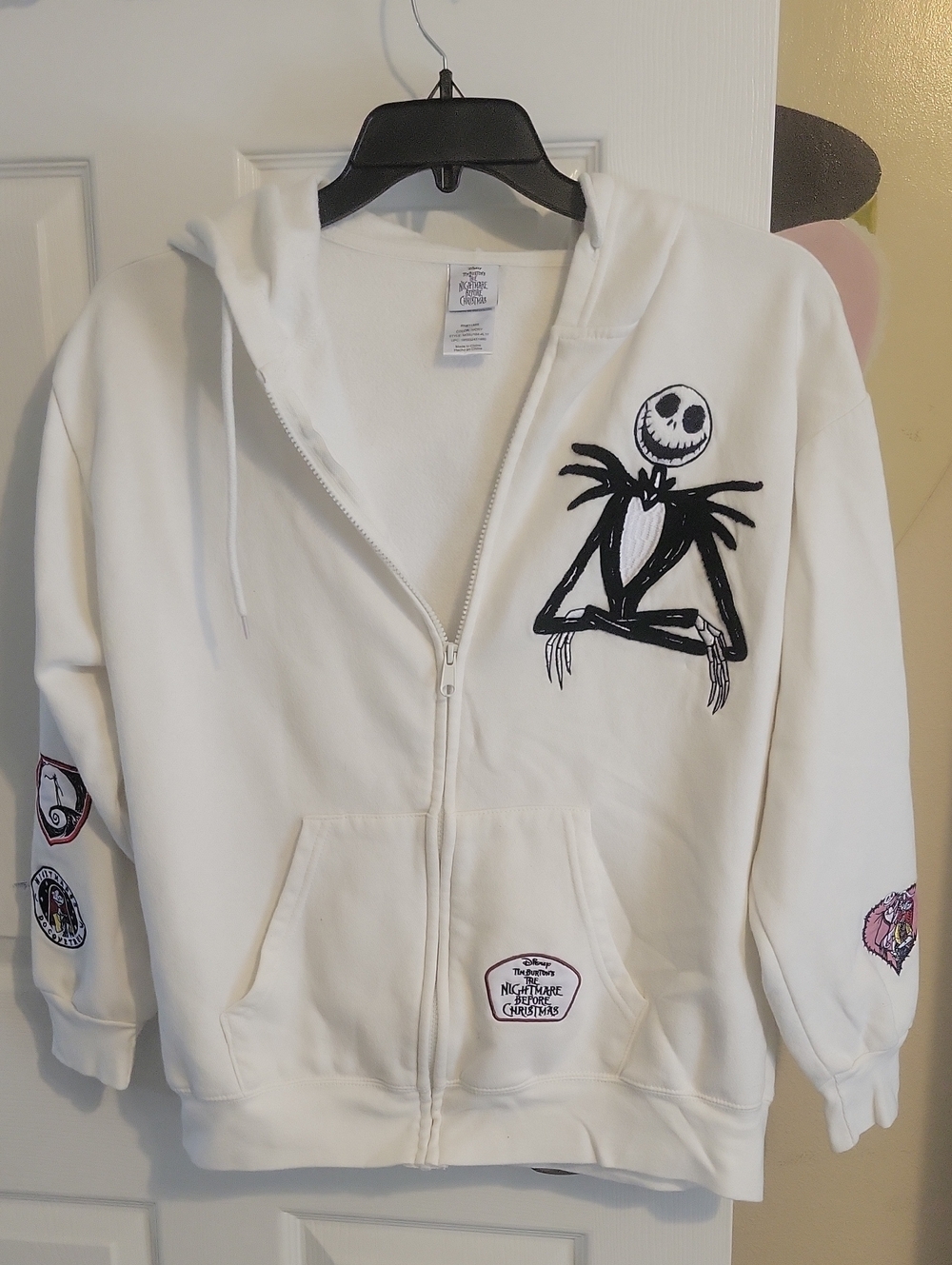 Disney Nightmare Before Xmas Zip-Up Hoodie Jack Skellington Graphic & More XL